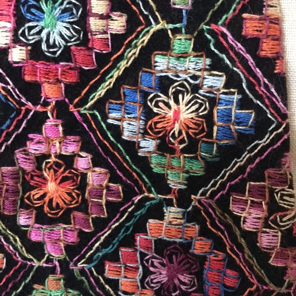 Vtg embroidery 35th 10th NYC Nicholas Jason western festival vest Sz M - Picture 4 of 9